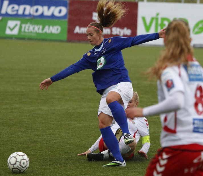 Markadrottningin Harpa Þorsteinsdóttir skoraði eitt mark í leiknum.