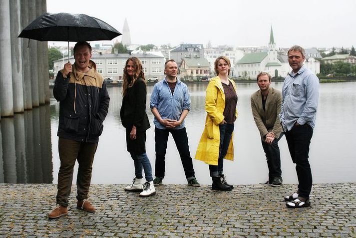 Leikarar og leikstjóri. Benedikt Gröndal, Eva Vala Guðjónsdóttir, Bergur Þór Ingólfsson, Sólveig Guðmundsdóttir, Sveinn Ólafur Gunnarsson og Erling Jóhannesson.