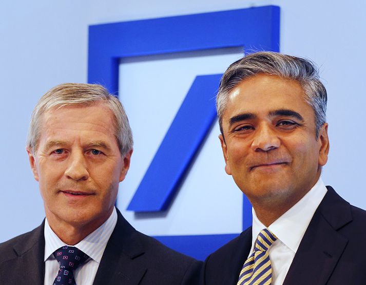 Jürgen Fitschen og Anshu Jain forstjórar Deutsche Bank.