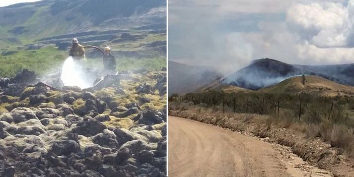 Atvikið svipar óneitanlega til þess þegar ferðamaður kveikti gróðureld í Grábrókarhrauni fyrr í mánuðinum.