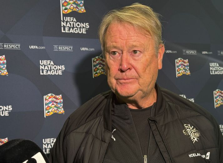 Åge Hareide segir að allir leikmenn íslenska liðsins séu klárir í slaginn í kvöld fyrir utan Jón Dag Þorsteinsson og Stefán Teit Þórðarson sem taka út leikbann.