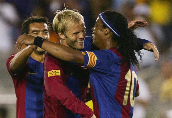 Eiður og Ronaldinho eru mestu mátar