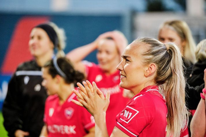 Elísa Viðarsdóttir eftir bikarúrslitaleikinn þar sem Valur vann Breiðablik, 2-1.