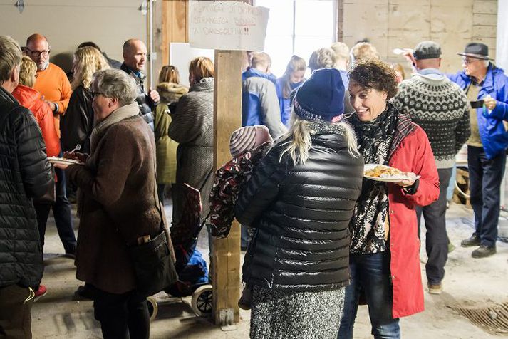 Hátíðin byrjaði með heljarinnar fiskiveislu.