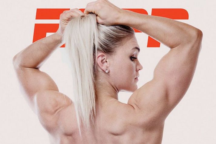 Katrín Tanja Davíðsdóttir á forsíðu Body Issue ESPN 2019.