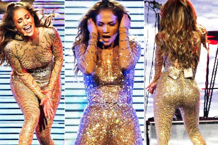 Jennifer Lopez rifjaði upp sárar minningar með áhorfendum sínum á laugardagskvöldið.