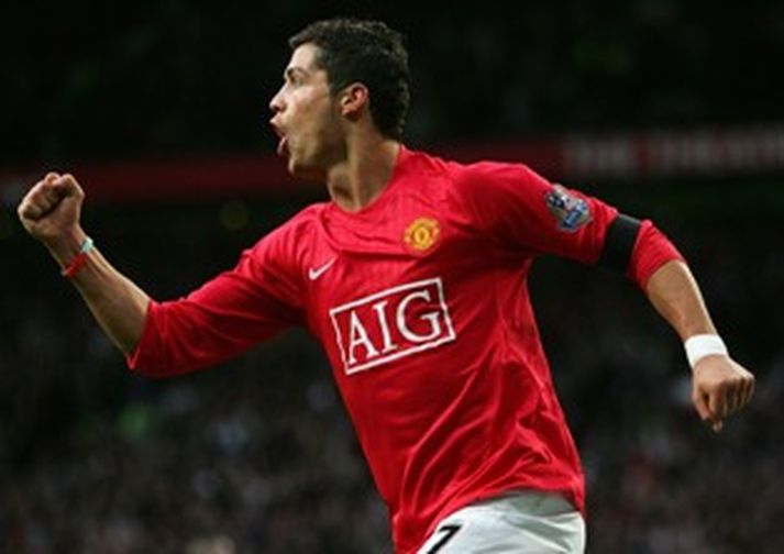 Ronaldo skoraði sigurmark United í viðbótartíma.