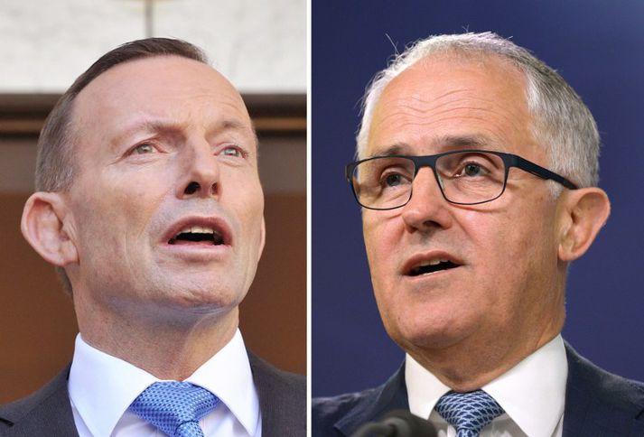 Tony Abbott og Malcolm Turnbull.