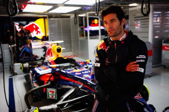 Mark Webber er efstur í stigamóti Formúlu 1 ökumanna.