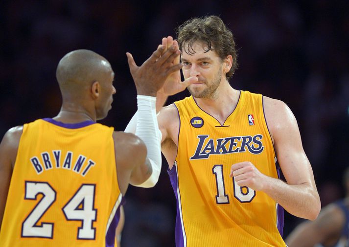 Kobe Bryant og Pau Gasol.