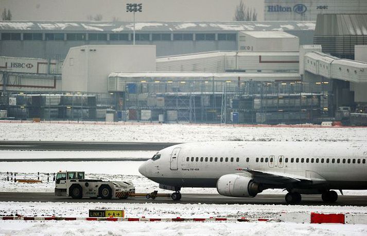 Erfiðlega gekk að koma flugvélum í loftið.nordicphotos/AFP