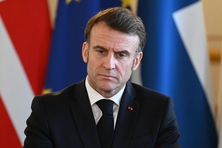 Emmanuel Macron ávarpaði þjóð sína í kvöld.