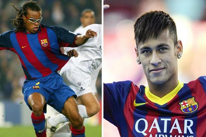 Davids og Neymar í búningi Barce