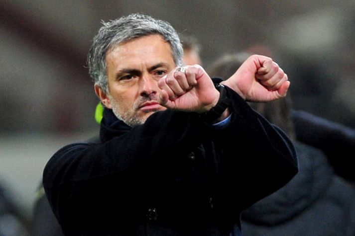 Mourinho setur upp handjárnin frægu.