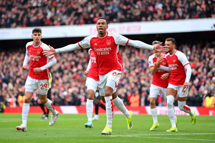 Gabriel átti stóran þátt í sigri Arsenal í dag.