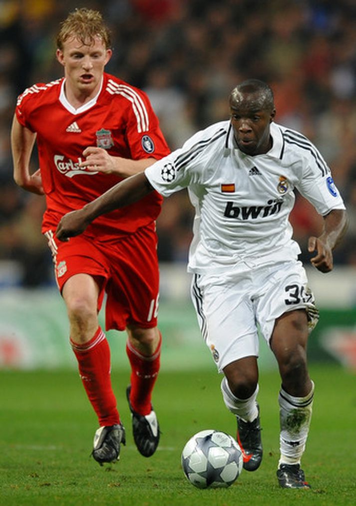 Lassana Diarra í leik með Real Madrid á móti Liverpool.