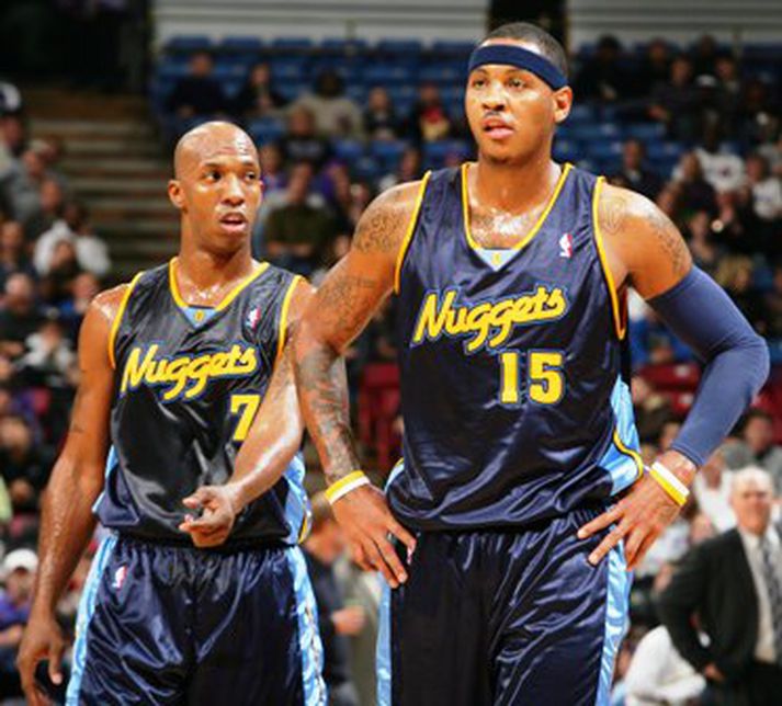 Chauncey Billups og Carmelo Anthony