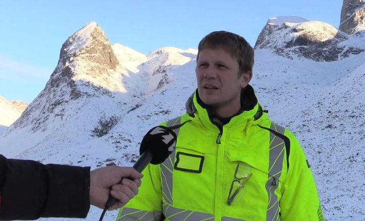 Eldur Ólafsson, stofnandi og forstjóri Amaroq Minerals, í viðtali við Stöð 2 við gullnámuna á Grænlandi.