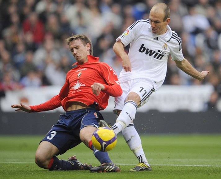 Arjen Robben skoraði fyrir Real Madrid í dag.