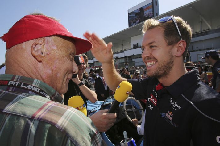 Sebastian Vettel og Niki Lauda.