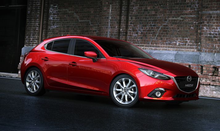 Mazda3 er einn hinna eyðslugrönnu bíla Mazda og með Skyactive vél.