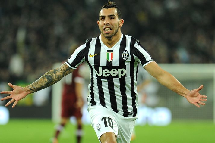 Carlos Tevez skoraði sigurmark Juventus í leik liðsins gegn Torino