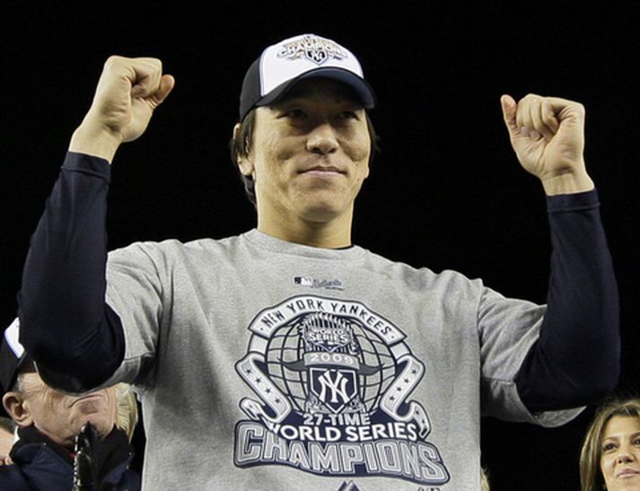 Hideki Matsui var hetja Yankees í nótt.
