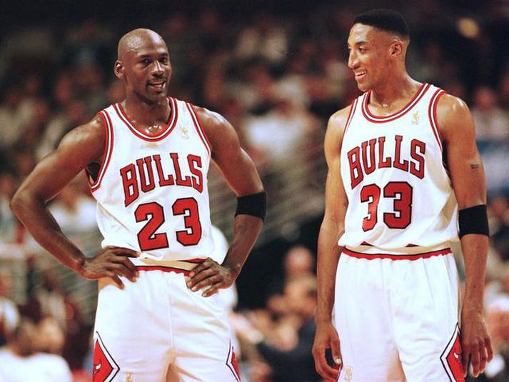 Scottie Pippen og Michael Jordan.