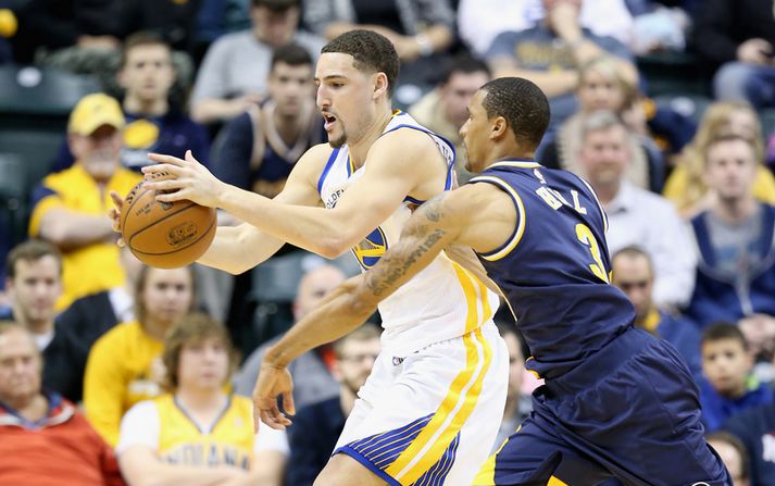 Klay Thompson skoraði 39 stig í nótt en það dugði ekki til fyrir Golden State.