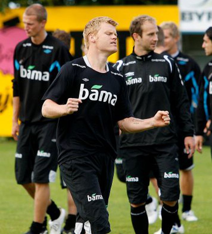 John Arne Riise á landsliðsæfingu.