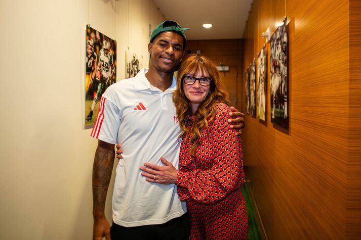 Julia Roberts innileg með markahróknum Marcus Rashford.