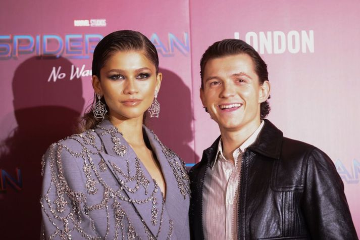 Zendaya og Tom Holland sáust fyrst kyssast árið 2021.