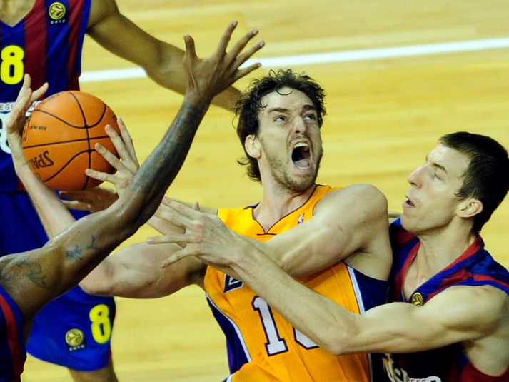 Pau Gasol í leiknum á móti Barcelona.