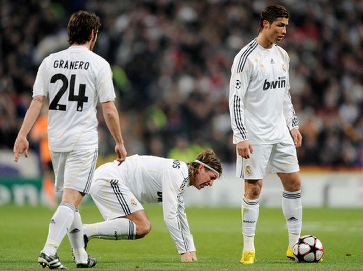 Esteban Granero, Cristiano Ronaldo og Guti.