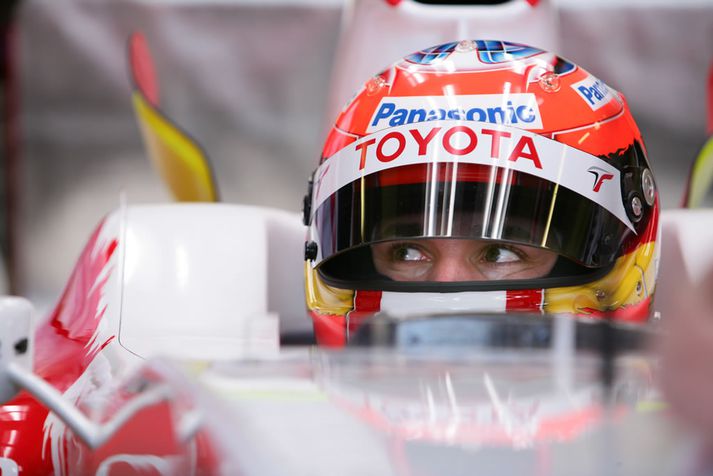 Timo Glock sýndi mátt sinn og meginn á heimavelli Toyota í Japan, en Fuji brautin er í eigu Toyota.