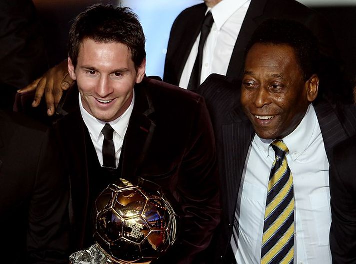 Messi og Pelé á góðri stund.