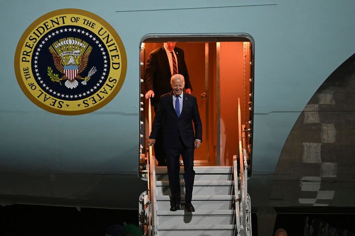 Biden er nú staddur í Berlín þar sem hann mun funda með leiðtogum Evrópu.