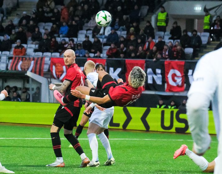 Danijel Dejan Djuric með flott tilþrif í leiknum í dag. 