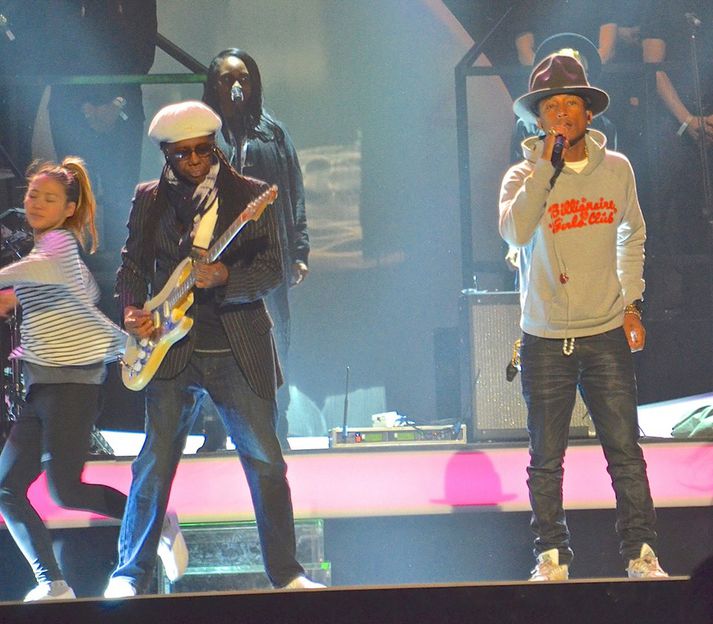 Tveir snillingar saman, Nile Rodgers og Pharrell Williams