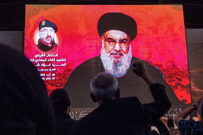 Hassan Nasrallah hafði verið leiðtogi Hezbollah-samtakanna í 32 ár.