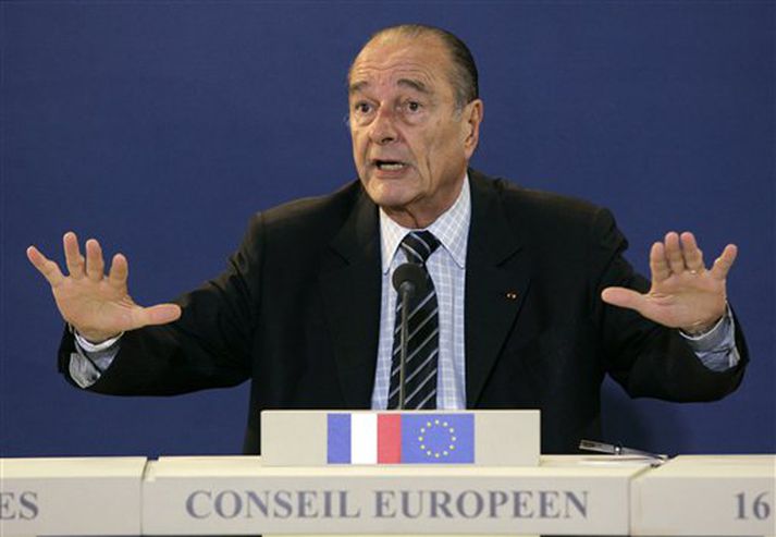 Jacques Chirac var vígreifur á leiðtogafundi ESB í dag.