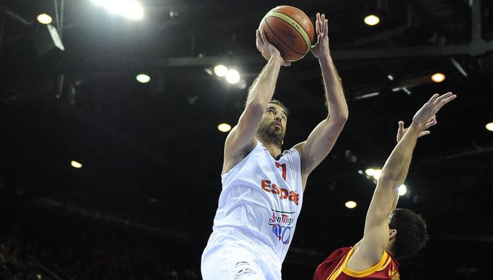 Juan Carlos Navarro var óstöðvandi í leiknum í dag.