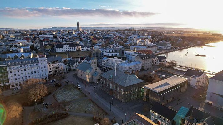 Loftmynd af Reykjavík.