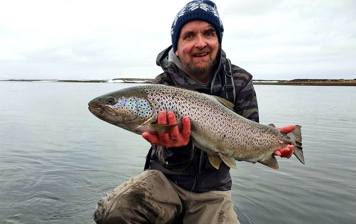 Jóhann Davíð með flottann birting úr austurbakka Hólsár 1. apríl