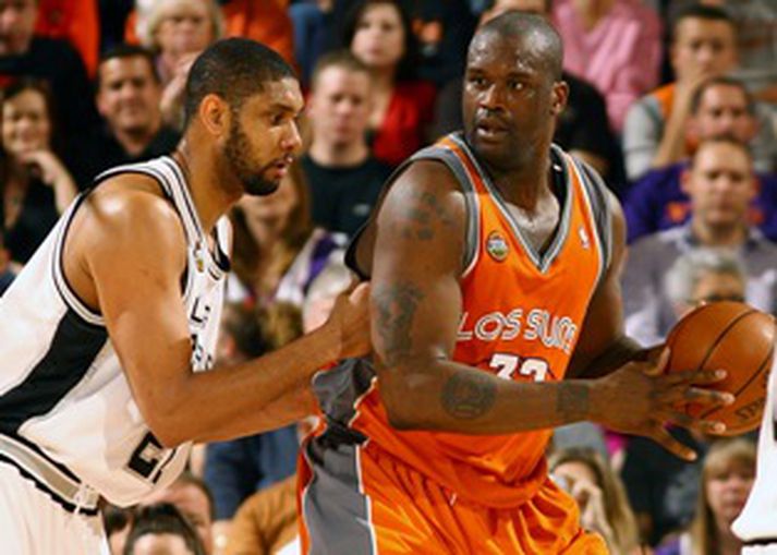 Tim Duncan og Shaquille O´Neal hafa unnið sjö af níu meistaratitlum í NBA frá árinu 2000