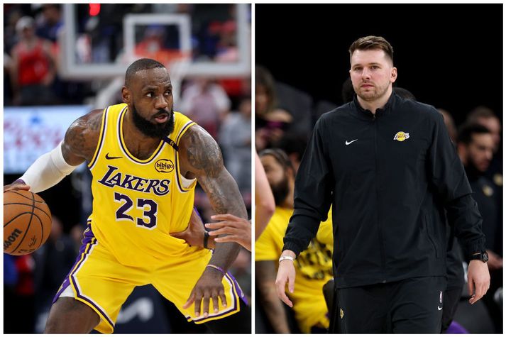 Lebron spilaði á móti Clippers í gær. Doncic var á svæðinu en spilaði ekki. Hann er að jafna sig á kálfameiðslum