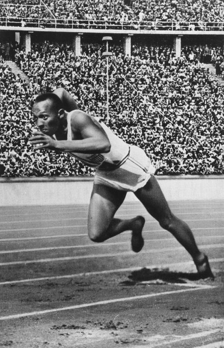 Jesse Owens á leikunum í Berlín.