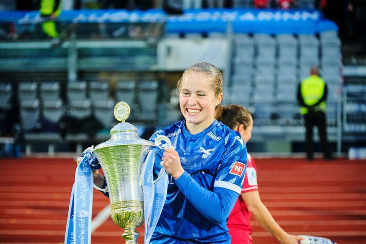 Fanney Inga Birkisdóttir varð bikarmeistari annað árið í röð með Val í sumar, og Íslandsmeistari í fyrra.