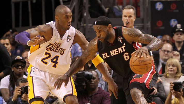 LeBron James og Kobe Bryant.