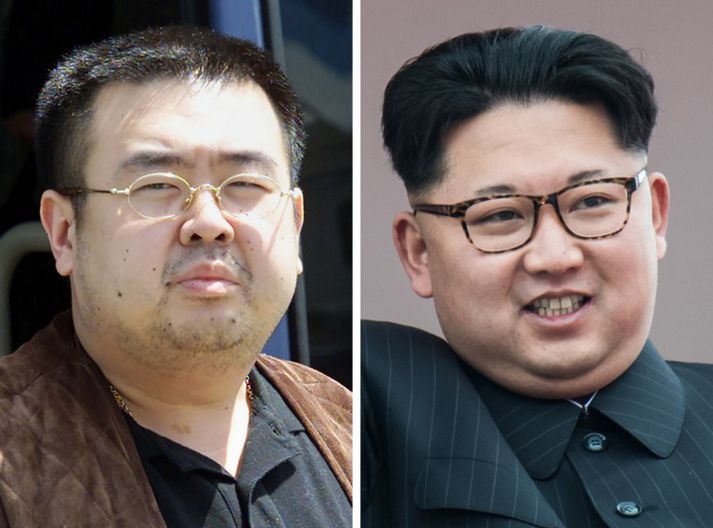 Hálfbræðurnir Kim Jong-nam og Kim Jong-un.
